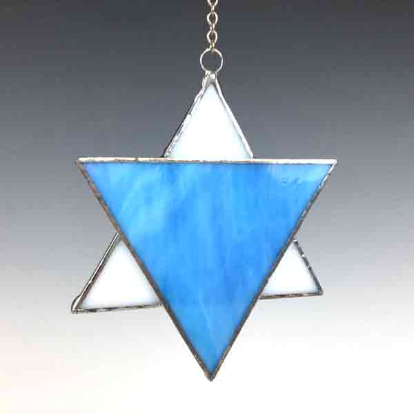 Star of David Stained Glass Suncatcher J. Marselis - Image 2